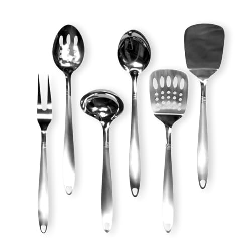 Chef Craft Select Kitchen Tool and Utensil Set, 6 Piece Set, Stainless Steel - style: Set