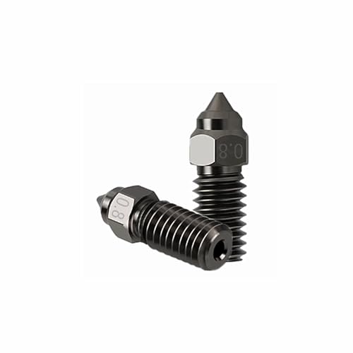 2 Pack High Temperature Wear Resistance Hardened Steel Nozzles for ELEGOO Neptune 4/Pro 3D Printer Parts… (0.8mm) - size: 0.8mm
