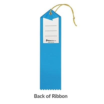 RibbonsNow Science Fair Participant Ribbons - 500 Island Blue Ribbons with Card & String - color: Island Blue, size: 500 Total Ribbons