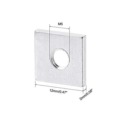 uxcell Square Nuts, M5x12mmx2mm Zinc-Plated Metric Coarse Thread Assortment Kit, 25 Pcs - size: M5x12mmx2mm
