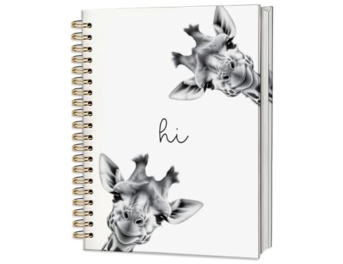 Giraffe Notebook, Giraffe Gifts for Women Girls Kids - color: Giraffe, style: White