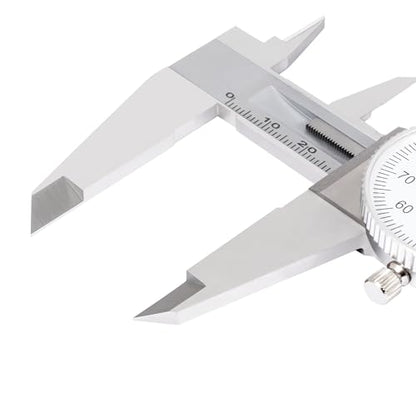 PEC Dial Caliper 0-200mm, Stainless Steel Precision Measuring Tool - size: 0-200mm