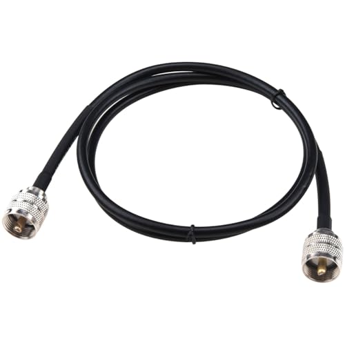 PL259 Jumper Cable 3FT, 1M RG58 Coaxial Cable PL-259 Coax 50 Ohm - color: 1-Pack PL259 Cable, size: 3ft