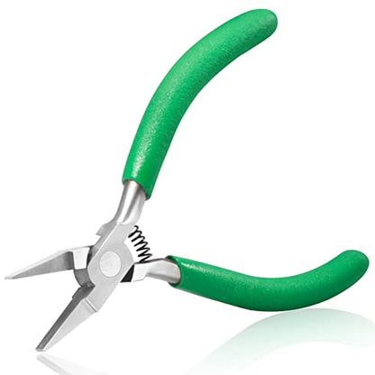 SPEEDWOX 5-Inch Flat Nose Pliers for Jewelry Making Smooth Jaw Mini Duck Bill Plier for Wire Wrapping Bending or Straightening Sheet Metal Bending Jewelry Making Tools Open and close Jump Rings - style: Duckbill Pliers