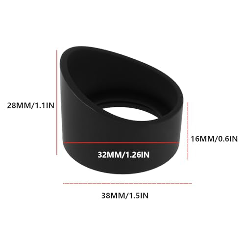 OTOTEC 4PCS Stereo Microscope Eyepiece Cups 28 x 38mm Compatible with 31-33mm Microscope Eyepieces Telescopes and Other Lenses