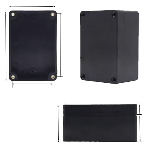 Project Box for Electronics - 2PCS Electrical Enclosure, Junction Box ABS Plastic Dustproof Waterproof IP65, with 4PCS M16 Cable Glands Black (3.94x2.68x1.97 inch(100x 68 x50 mm) - size: 3.94x2.68x1.97 inch(100x 68 x50 mm) 2PCS