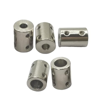 5Pcs 6mm to 10mm Bore Rigid Coupling Set,Steel Rigid Motor Shaft Coupler Adapter with Screws for CNC Machine 3D Printer RC Motor Accessories and DIY - size: 6mm to 10mm