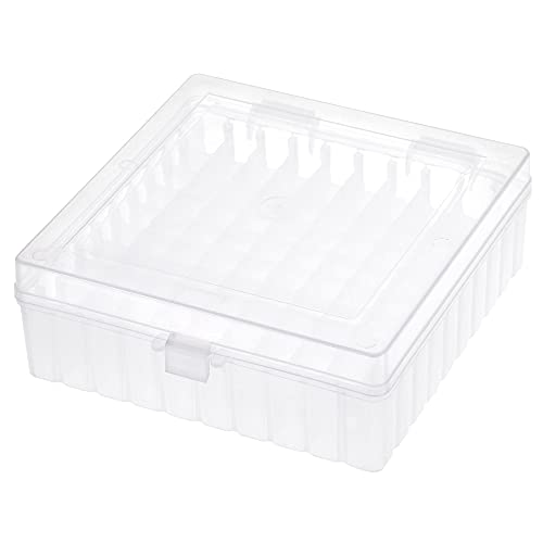 uxcell Centrifuge Tube Freezer Storage Box 100 Places Waterproof Polypropylene Lockable Cryogenic Holder Rack for 1.5/1.8/2ml Microcentrifuge Tubes Vials Samples, White - color: White