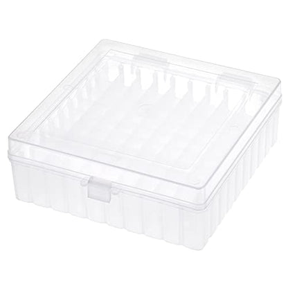 uxcell Centrifuge Tube Freezer Storage Box 100 Places Waterproof Polypropylene Lockable Cryogenic Holder Rack for 1.5/1.8/2ml Microcentrifuge Tubes Vials Samples, White - color: White