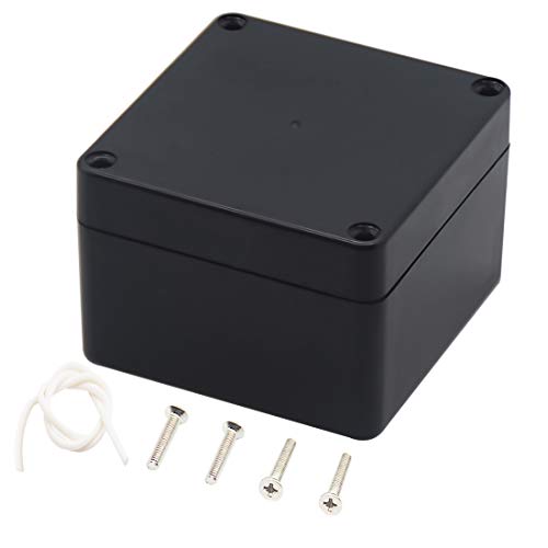 Junction Box, Zulkit Project Box IP65 Waterproof Outdoor Box ABS Plastic Electrical Boxes Electronic Enclosure Black 3.27 x 3.19 x 2.20 inch (83 x 81 x 56mm)(Pack of 2) - size: 3.27'' x 3.19'' x 2.20''(Pack of 2)