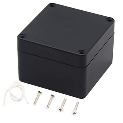 Junction Box, Zulkit Project Box IP65 Waterproof Outdoor Box ABS Plastic Electrical Boxes Electronic Enclosure Black 3.27 x 3.19 x 2.20 inch (83 x 81 x 56mm)(Pack of 2) - size: 3.27'' x 3.19'' x 2.20''(Pack of 2)