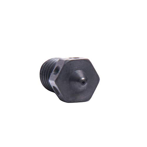 4pcs Hardened Steel Nozzles V6 Nozzle 0.4mm Compatible with V6 Hotend Prusa i3 MK3 MK3S Prusa mini Anycubic Mega 3D Printer Printing PEI PEEK or Carbon Fiber Filament (4x0.4mm) - size: 4x0.4mm