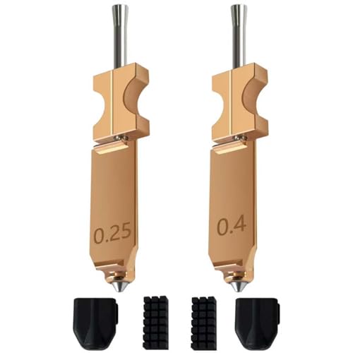 2-Pack AD5X Nozzle Kit, All-Metal Quick-Detachable Hotend (0.25mm/0.4mm) - style: 2PK