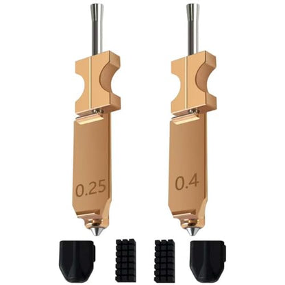 2-Pack AD5X Nozzle Kit, All-Metal Quick-Detachable Hotend (0.25mm/0.4mm) - style: 2PK