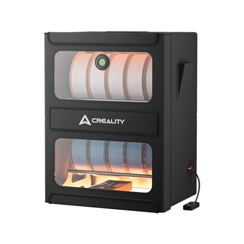 Creality Filament Storage Box 10KG, Max 70℃ Temperature, 3D Filament Dryer with Magnetic Closure, Moisture-Proof & Damp-Proof, Large Capacity Rack & Resin Sealed Dust Cover, Easy Access - style: Filament Storage Box 10kg Capacity(Heating)