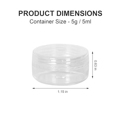 30 Pcs Clear Round Acrylic Jars,5g/5ml Empty Cosmetic Sample Containers, with lid, Capacity for Makeup, Lotion, Cream, Ointments, Eye Shadow, Rhinestone, Samples, Pot, Travel Storage (30)