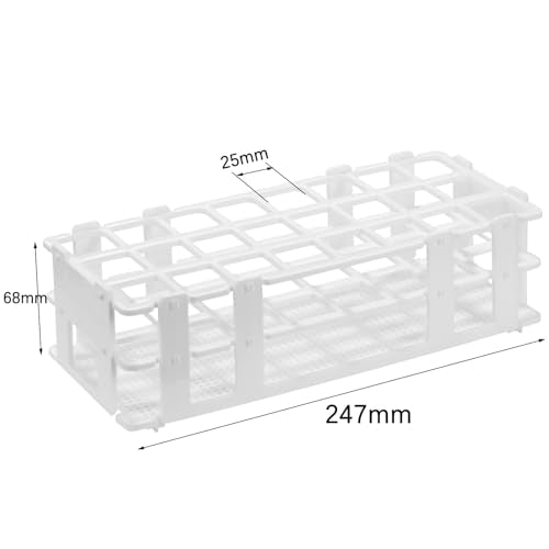 Plastic Lab Tube Rack Storage Stand Holder Detachable for 25mm ID, 24 Holes