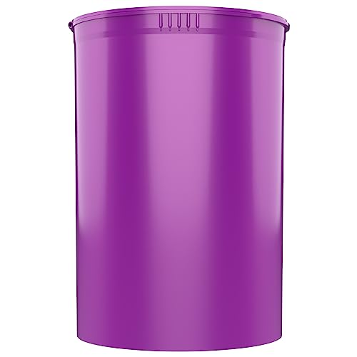 Dragon Chewer 160 Dram CR Plastic Packaging Pop Top Containers - Child Resistant Travel Holder Vial Bottles - 33 qty (Purple) - color: Purple