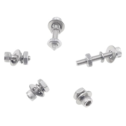 #8-32 UNC Stainless Steel Knurled Hex Socket Cap Screw Nut Washer Kit - size: #8-32UNC