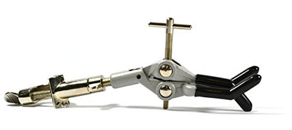 Eisco Lab Clamp for Lab Stand, Beaker Holder or Flask Clamp - Heat Resistant PVC Coated Prongs for Holding Objects up to 3.5 Inch Diameter - Boss Head Connects to Lab Stand Rods - size: 1 Pack