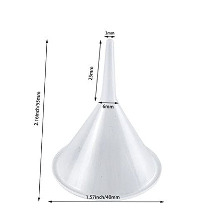 Mini Funnel 10 Pcs Kitchen Use Funnels Small Narrow Neck Plastic Urn Filling Tool for Lab Bottle,Sand Painting,Perfume,Spice,Powder,Essential Oil,Kitchen Food Grade Plastic,Water Bottle