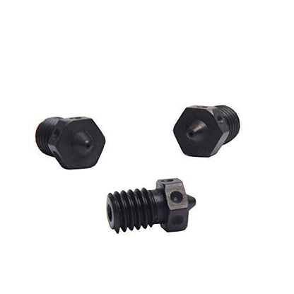 4pcs Hardened Steel Nozzles V6 Nozzle 0.4mm Compatible with V6 Hotend Prusa i3 MK3 MK3S Prusa mini Anycubic Mega 3D Printer Printing PEI PEEK or Carbon Fiber Filament (4x0.4mm) - size: 4x0.4mm