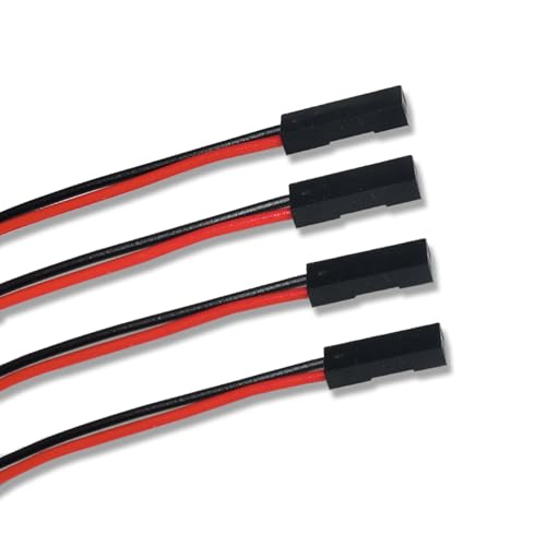 10 Pieces 2 Pin Single Head Female Jumper Wire 2.54mm Pitch Connector Length 30cm for 3D Printe