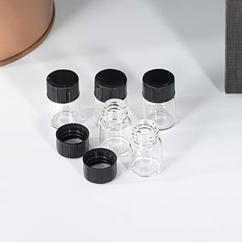 2ml Clear Small Glass Vials 100pcs with Screw Caps(100pcs) - color: Clear, size: 2ml 100pcs