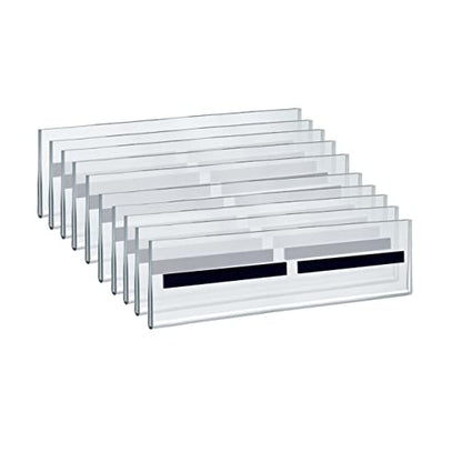 Azar Displays 129920 11" W x 2.5" H Horizontal U-Frame with Magnetic Strips, 10-Pack - size: 11 in W x 2.5 in. H