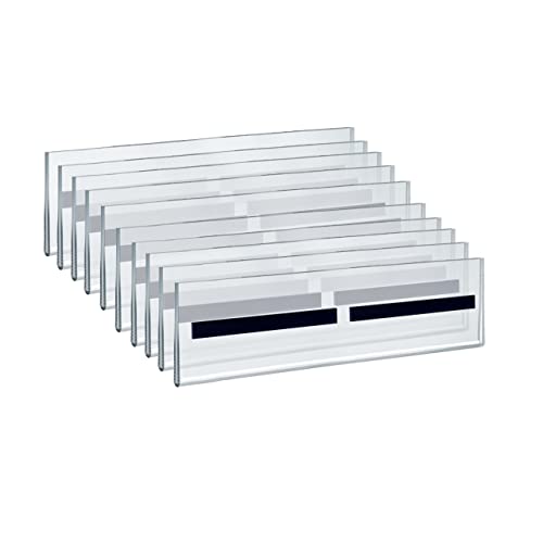 Azar Displays 129920 11" W x 2.5" H Horizontal U-Frame with Magnetic Strips, 10-Pack - size: 11 in W x 2.5 in. H