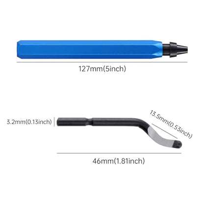 2 Pcs Deburring Tool +10 Pcs BS1010 High Speed Steel Blades