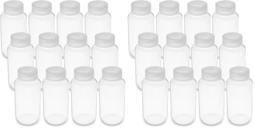United Scientific™ Sample Bottles with Lids, Polypropylene, 250ml, 24-Pack - size: 8 oz (Pack of 24)