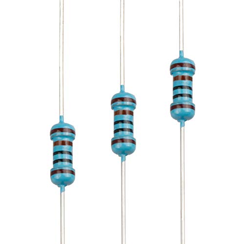 100pcs 1K ohm Resistor 1/4w (0.25 Watt) ±1% Tolerance Metal Film Fixed Resistor, Multiple Values of Resistance Optional - size: [E6P004] 1K ohm