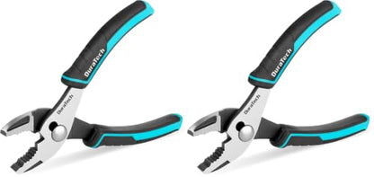 DURATECH 6 Inch Slip Joint Pliers, Small Pliers with Comfortable TPR Handle (Pack of 2) - size: 6 Inch (Pack of 2)