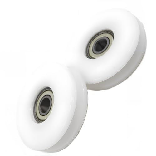 2 PCS 50mm U Groove Nylon Ball Bearing Guide Pulley Wheels Roller Pulleys for Lifting for 6, 8,10mm Rope, 608zz Bearing - size: 50mm(2pcs)