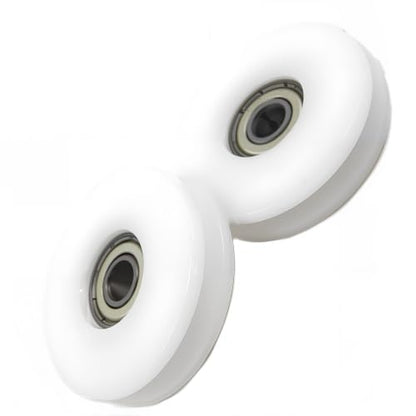 2 PCS 50mm U Groove Nylon Ball Bearing Guide Pulley Wheels Roller Pulleys for Lifting for 6, 8,10mm Rope, 608zz Bearing - size: 50mm(2pcs)