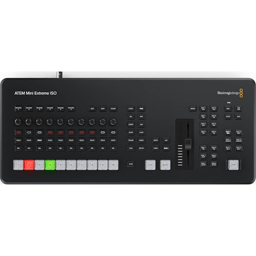 Blackmagic Design ATEM Mini Extreme ISO G2 8-Input HDMI Live Production Switcher | Includes 6ft Power Cord and Cable Ties | Authorized Dealer | SWATEMMINICEXTISOG2