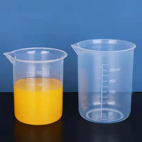 Graduated Cylinder Reusable Lightweight Measuring Cup for Kitchen Laboratory Test Plastic Portable Stackable(150ml)