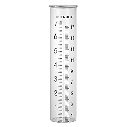 7" Capacity Rain Gauge Replacement Tube Glass for Outdoor Garden Yard Home, Lip Design, Best Rated, Easy to Read (1 Pcs) - size: 1Pcs Rain Gauge Replacement Tubes