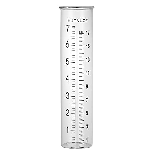 7" Capacity Rain Gauge Replacement Tube Glass for Outdoor Garden Yard Home, Lip Design, Best Rated, Easy to Read (1 Pcs) - size: 1Pcs Rain Gauge Replacement Tubes