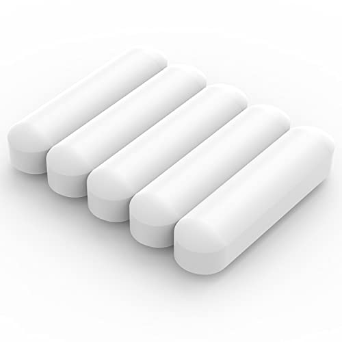 Labasics 5-Pack Stir Bar Set, 30 mm PTFE-Coated Magnetic Stirring Bars White Laboratory Stir Mixer for Stirrers, 5 PK - size: 30 mm