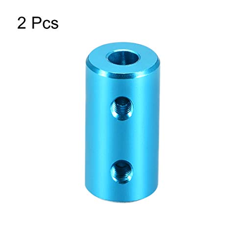 uxcell 4mm to 4mm Bore Rigid Coupling Set Screw L20XD10 Aluminum Alloy,Shaft Coupler Connector,Motor Accessories,Light Blue,2pcs - size: 4mm to 4mm