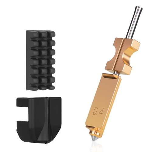 Upgraded 0.4mm AD5X Nozzle,Quick-Swap Copper Alloy Hardened Steel 3D Printer Nozzle Support High Flow Printing ONLY Compatible with Flashforge AD5X 3D Printer - color: 0.4MM