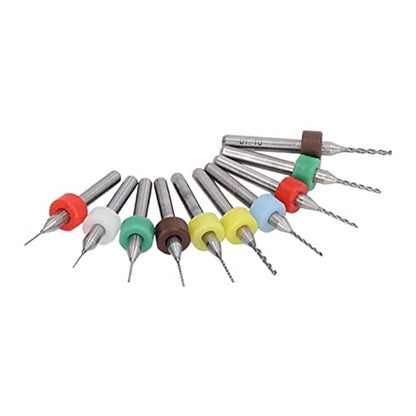 10 Pcs Twist Drill Bit Set, Tungsten Steel Drill Bits, High Hardness, for Drilling and Carving Amber Wax, Circuit Board, Plastic, Cleaning 3D Printer Nozzles