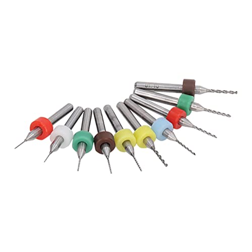 10 Pcs Twist Drill Bit Set, Tungsten Steel Drill Bits, High Hardness, for Drilling and Carving Amber Wax, Circuit Board, Plastic, Cleaning 3D Printer Nozzles