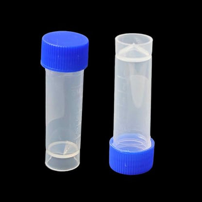 pson 20Pcs 5mL Plastic Test Tubes with Screw Caps, Clear Sample Vial Containers for Lab Storage, Scientific Research
