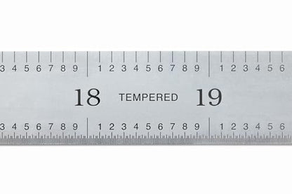 PEC Tools 24"/600mm Steel Rule, Slim & Flexible, Made in USA - color: Flexible, size: 24"/600mm