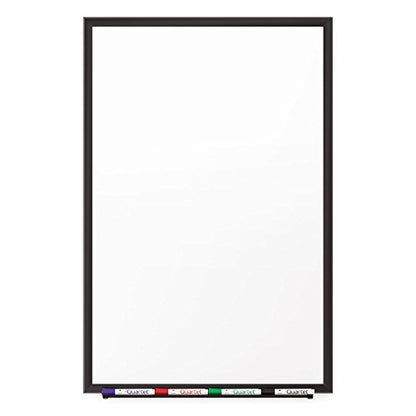 Quartet Magnetic Porcelain Whiteboard, 2' x 3' White Board, Premium, Duramax, Black Aluminum Frame (2543B) - color: Black, size: 36"W x 24"H