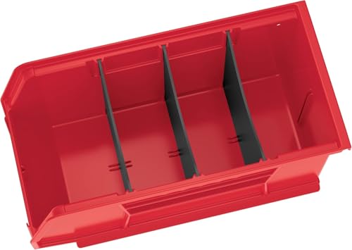 Akro-Mils 30230 AkroBins Plastic Storage Bins, 11"x5"x5", Red, 12-Pack - color: Red