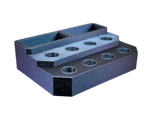 Slide Stand-14mm Eight Spaces with Segmented Storage (Burnt Titanium) - color: Burnt Titanium